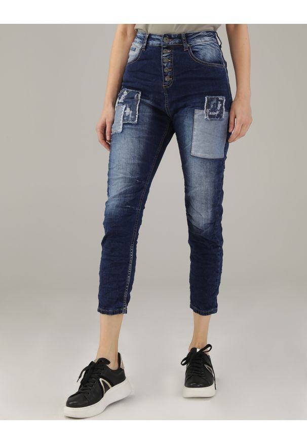 Unisono - SPODNIE JEANSY 191-RS2039 JEANS. Materiał: jeans