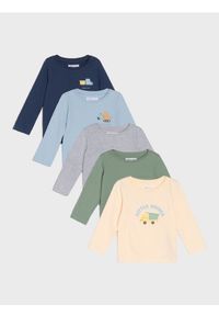 Sinsay - Koszulki z długimi rękawami 5 pack - kremowy. Kolor: kremowy. Długość rękawa: długi rękaw. Długość: długie #1