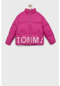TOMMY HILFIGER - Tommy Hilfiger Kurtka dziecięca kolor różowy. Okazja: na co dzień. Kolor: różowy. Styl: casual