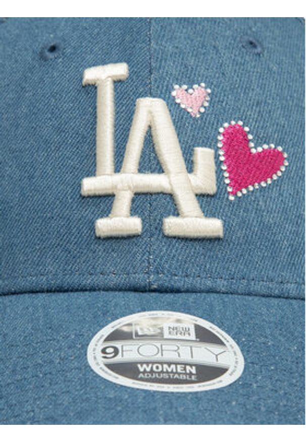 New Era Czapka z daszkiem Los Angeles Dodgers Denim Icon 9Forty 60595350 Niebieski. Kolor: niebieski. Materiał: bawełna