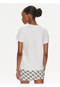 Elisabetta Franchi T-Shirt MA-011-41E2-V200 Biały Regular Fit. Kolor: biały. Materiał: bawełna