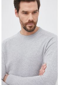 Pepe Jeans Sweter bawełniany Jason męski kolor szary. Okazja: na co dzień. Kolor: szary. Materiał: bawełna. Długość rękawa: długi rękaw. Długość: długie. Wzór: melanż. Styl: casual
