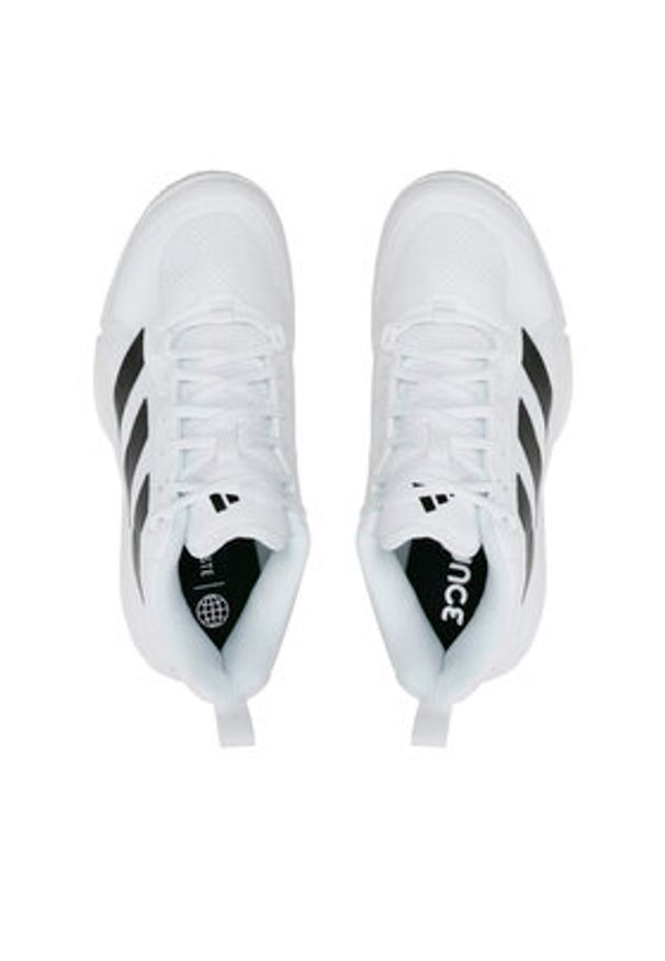 Adidas - adidas Buty halowe Court Team Bounce 2.0 Shoes HR1239 Biały. Kolor: biały. Materiał: materiał