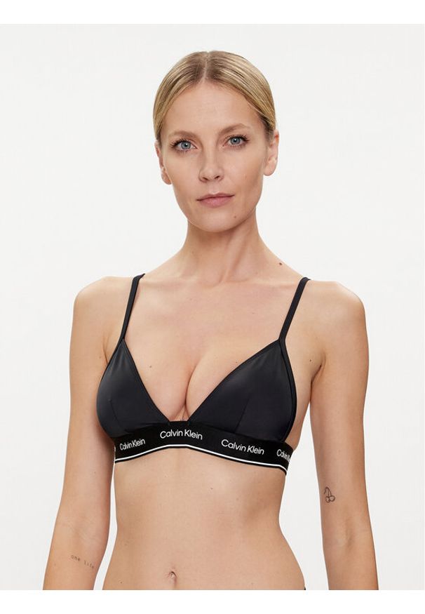 Calvin Klein Swimwear Góra od bikini KW0KW02424 Czarny. Kolor: czarny. Materiał: syntetyk