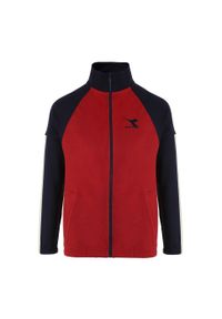 Diadora - Zestaw dresowy męski DIADORA TRACKSUIT FZ CORE. Kolor: czarny. Materiał: dresówka