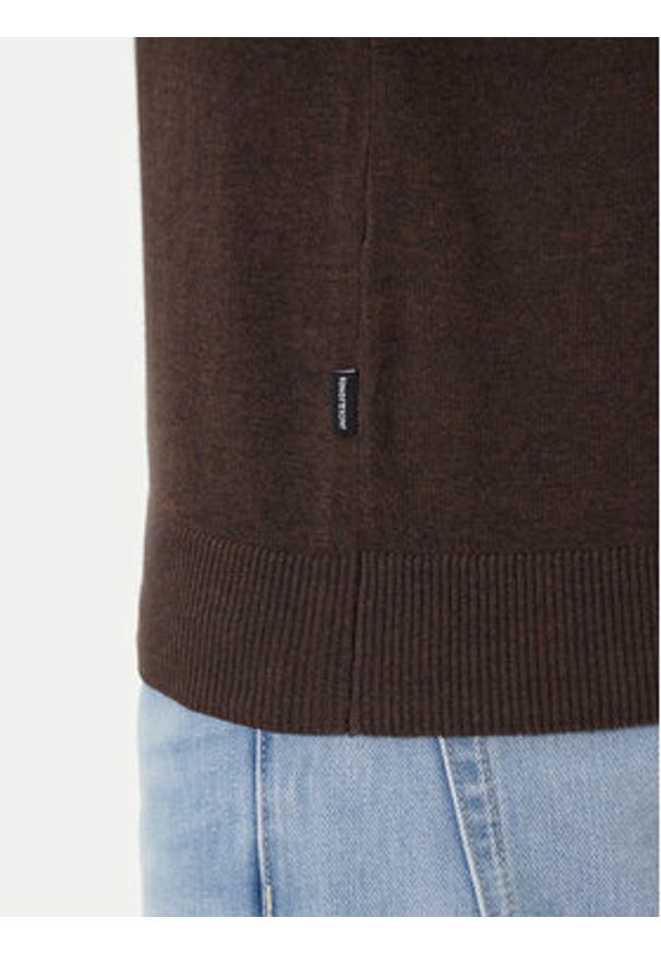 Jack & Jones - Jack&Jones Golf Emil 12157417 Brązowy Regular Fit. Typ kołnierza: golf. Kolor: brązowy. Materiał: bawełna
