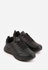 Born2be - Czarne Sznurowane Buty Sportowe z Cholewką przed Kostkę z Przeszyciami Tereditee. Wysokość cholewki: przed kostkę. Kolor: czarny. Szerokość cholewki: normalna #4