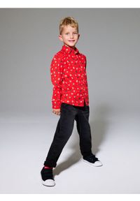 Sinsay - Bawełniana koszula ze świątecznym wzorem - czerwony. Kolor: czerwony. Materiał: bawełna. Styl: wizytowy #1