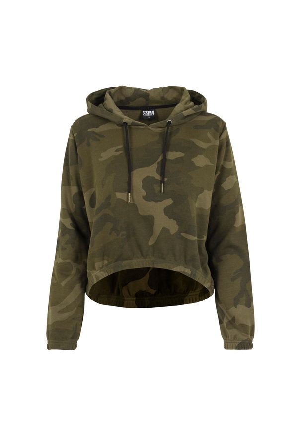 Urban Classics - Damska bluza z kapturem Urban Classic. Typ kołnierza: kaptur. Kolor: zielony, brązowy, wielokolorowy