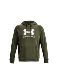 Bluza z kapturem Under Armour Rival Fleece Logo. Typ kołnierza: kaptur. Kolor: zielony, biały, wielokolorowy. Sport: fitness #1