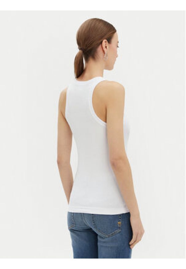Pinko - PINKO Top 100822 A2C1 Biały Regular Fit. Kolor: biały. Materiał: bawełna