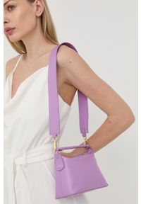 Liu Jo torebka skórzana AA2502.P0102 kolor fioletowy. Kolor: fioletowy. Materiał: skórzane. Rodzaj torebki: na ramię #6