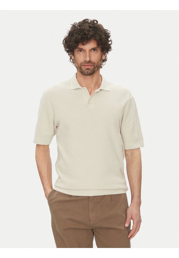 Only & Sons Polo Tony 22033571 Beżowy Regular Fit. Typ kołnierza: polo. Kolor: beżowy. Materiał: bawełna