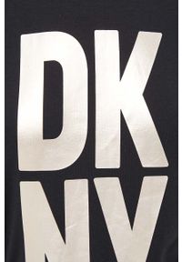 DKNY - Dkny t-shirt damski kolor czarny. Kolor: czarny. Materiał: dzianina. Styl: klasyczny #2