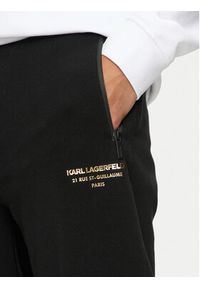 Karl Lagerfeld - KARL LAGERFELD Spodnie dresowe 705032 544910 Czarny Regular Fit. Kolor: czarny. Materiał: bawełna #3