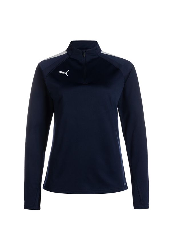 Damski top treningowy 1/4 zip Puma Team Liga. Kolor: biały, niebieski, wielokolorowy. Sport: fitness, piłka nożna