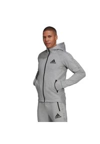 Adidas - Bluza z kapturem do FITNESSu męska. Typ kołnierza: kaptur. Materiał: materiał. Sport: fitness