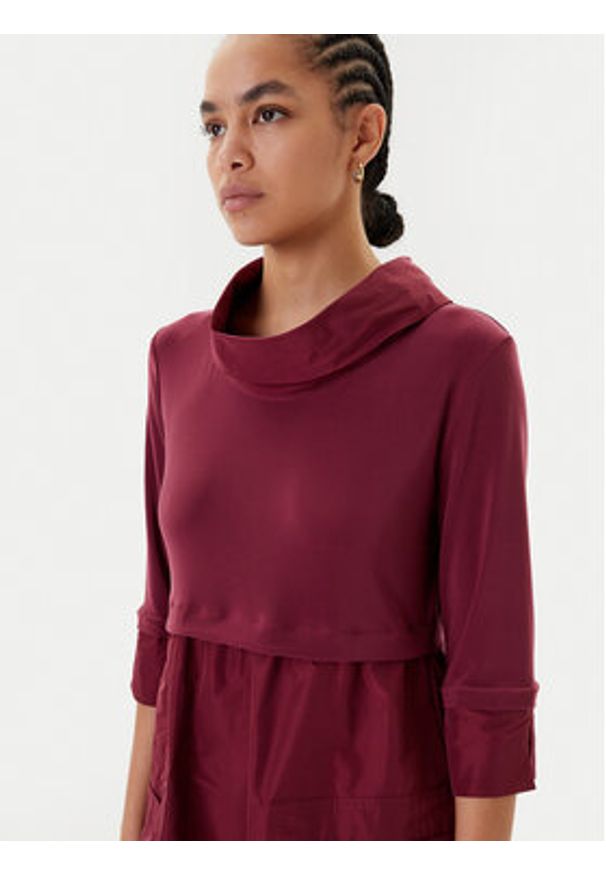 Joseph Ribkoff Sukienka codzienna 173444F25 Bordowy Regular Fit. Okazja: na co dzień. Kolor: czerwony. Materiał: syntetyk. Typ sukienki: proste. Styl: casual