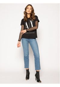 Armani Exchange T-Shirt 8NYTCX YJG3Z 1200 Czarny Regular Fit. Kolor: czarny. Materiał: bawełna #4