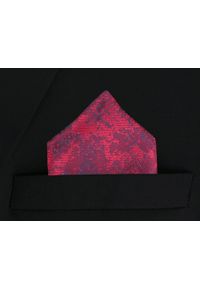 Poszetka Męska, Elegancka - Alties - Odcienie Czerwieni, Melanżowy Wzór. Kolor: czerwony. Materiał: poliester. Wzór: melanż