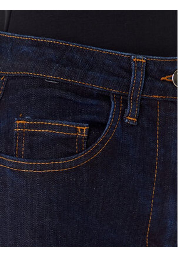 Rinascimento Jeansy CFC0126161003 Granatowy Flare Fit. Kolor: niebieski