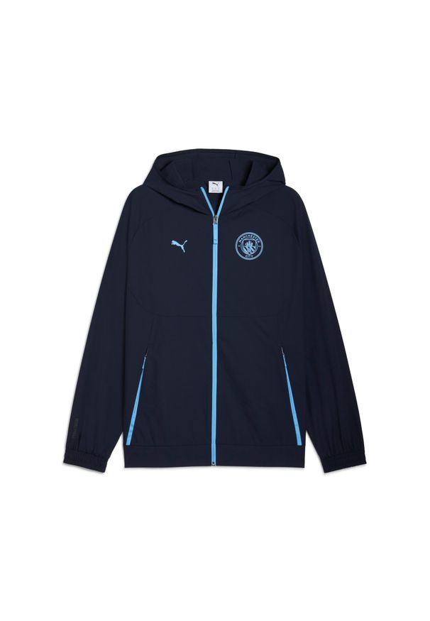 Puma - Kurtka dresowa Manchester City Woven 2025/26. Kolor: niebieski. Materiał: dresówka. Sport: piłka nożna