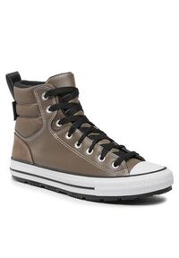 Converse Trampki Chuck Taylor All Star Berkshire Boot A04476C Beżowy. Kolor: beżowy. Materiał: skóra