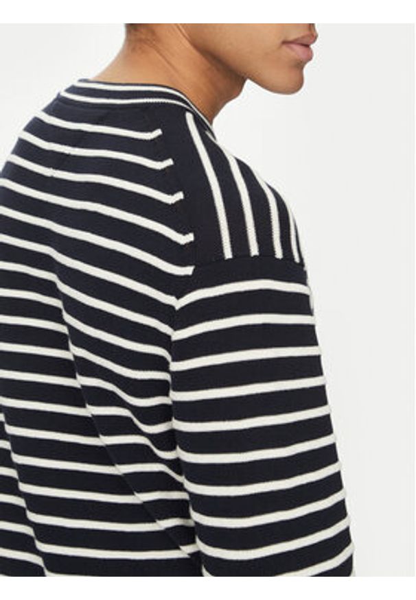 TOMMY HILFIGER - Tommy Hilfiger Sweter Breton MW0MW38944 Granatowy Regular Fit. Kolor: niebieski. Materiał: bawełna