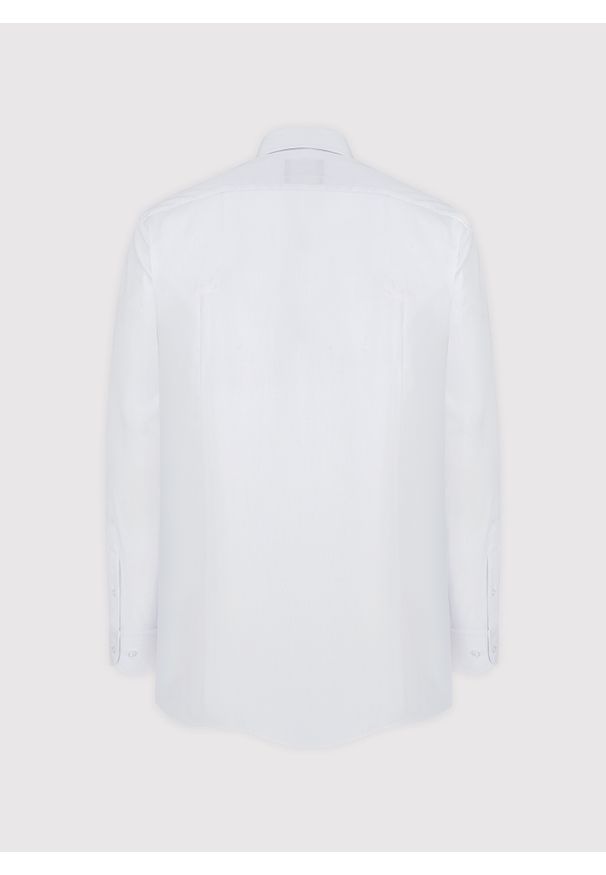 Pako Lorente - PAKO LORENTE – Biała koszula męska. Kolor: biały. Materiał: bawełna, elastan. Długość rękawa: długi rękaw. Długość: długie