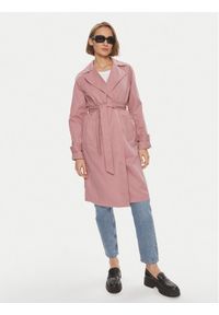 Vero Moda Trencz Lou 10257581 Różowy Regular Fit. Kolor: różowy. Materiał: syntetyk #1