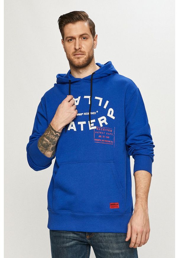 CATerpillar - Caterpillar - Bluza. Okazja: na co dzień. Kolor: niebieski. Wzór: nadruk. Styl: casual