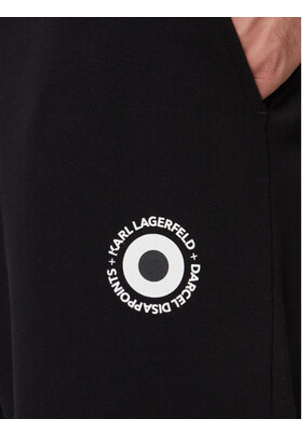 Karl Lagerfeld - KARL LAGERFELD Spodnie dresowe 705097 542930 Czarny Regular Fit. Kolor: czarny. Materiał: bawełna
