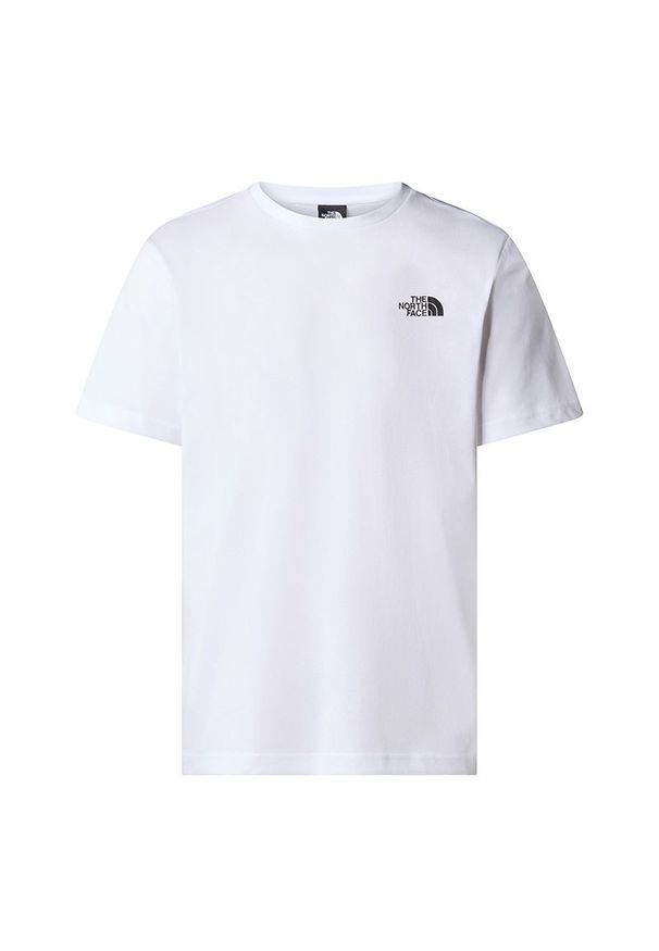 Koszulka The North Face Redbox 0A87NPFN41 - biała. Kolor: biały. Materiał: bawełna. Długość rękawa: krótki rękaw. Długość: krótkie. Wzór: ze splotem