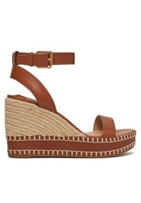 Lauren Ralph Lauren Espadryle 802940573002 Brązowy. Kolor: brązowy. Materiał: skóra