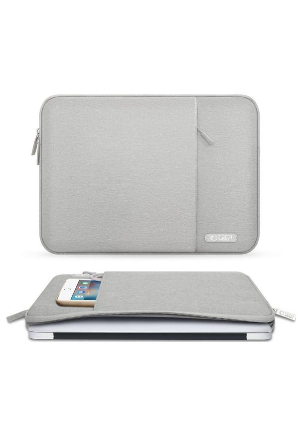 TECH-PROTECT - Wsuwka Tech-Protect Sleevy 13''-14'' szary. Kolor: szary. Materiał: polar, materiał, tkanina, poliester. Styl: biznesowy, elegancki, casual