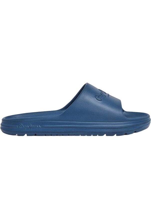 Klapki Pepe Jeans Beach Slide M P, Mężczyźni. Kolor: niebieski. Materiał: syntetyk, materiał. Sport: pływanie, fitness