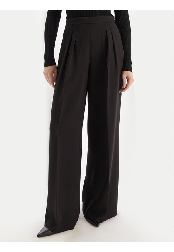 TwinSet - TWINSET Spodnie palazzo 252TT2401 Czarny Wide Leg. Kolor: czarny. Materiał: syntetyk