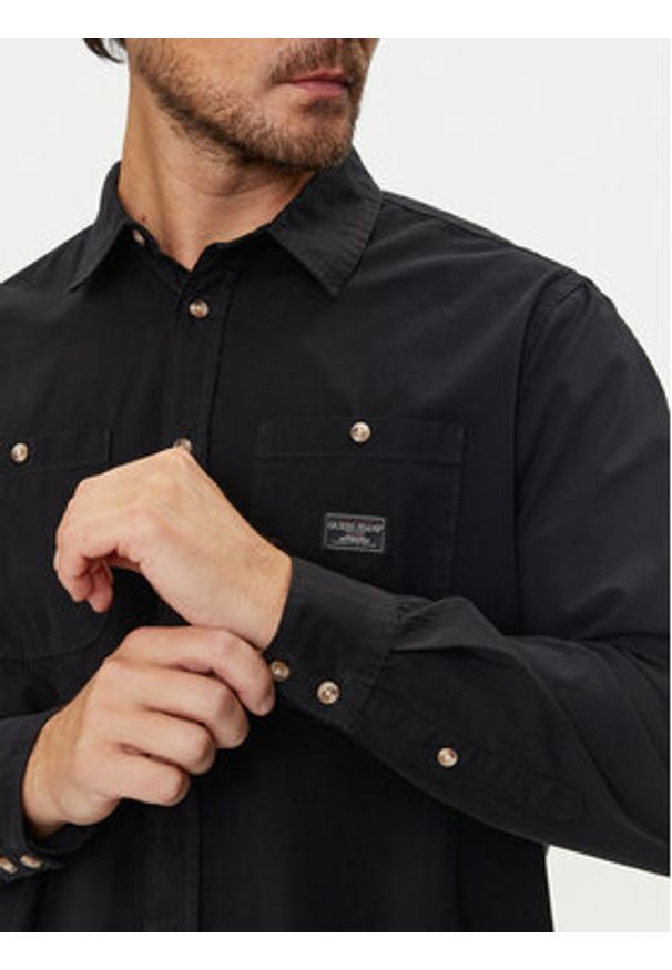 Guess Jeans Koszula M4YH37 WGCF1 Czarny Regular Fit. Kolor: czarny. Materiał: bawełna