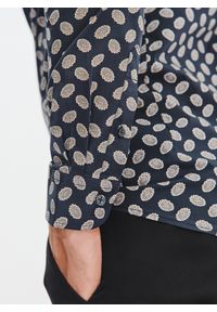 Pako Lorente - PAKO LORENTE – Czarna koszula w kwiaty. Kolor: niebieski, czarny. Materiał: bawełna, elastan. Długość rękawa: długi rękaw. Długość: długie. Wzór: kwiaty #2