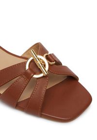 Lauren Ralph Lauren - LAUREN RALPH LAUREN Klapki Blaike 802982875001 Brązowy. Kolor: brązowy. Materiał: skóra #6