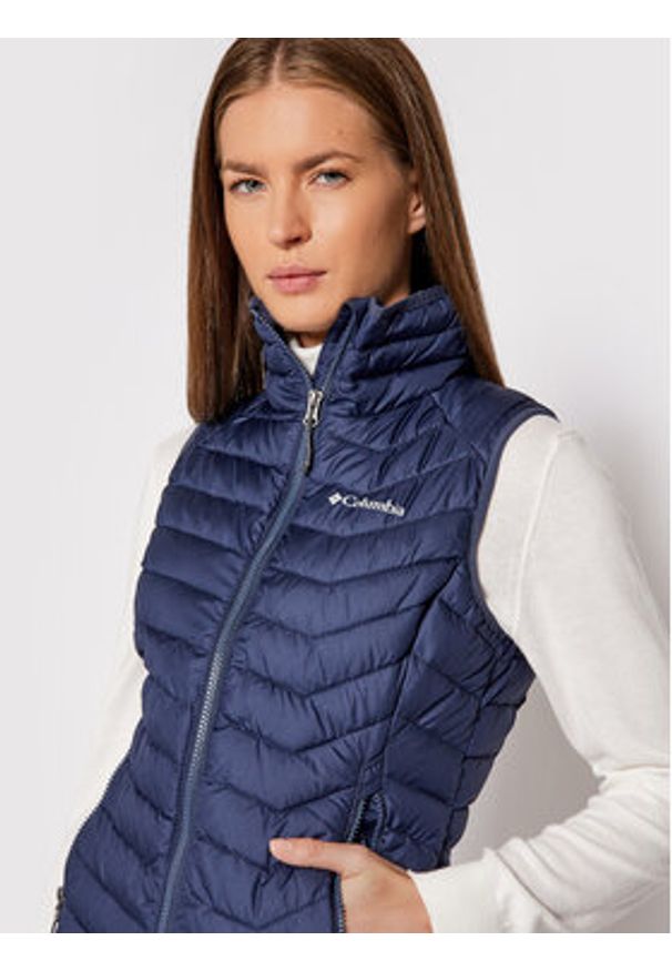 columbia - Columbia Bezrękawnik Powder Lite 1757411 Granatowy Regular Fit. Kolor: niebieski. Materiał: syntetyk. Długość rękawa: bez rękawów