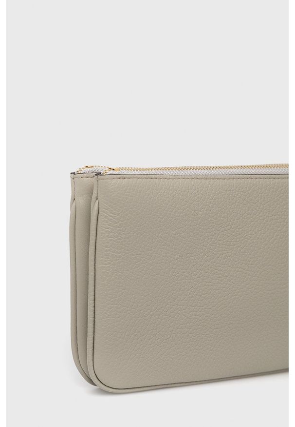 Furla - Torebka skórzana Miastella. Kolor: szary. Materiał: skórzane. Rodzaj torebki: na ramię