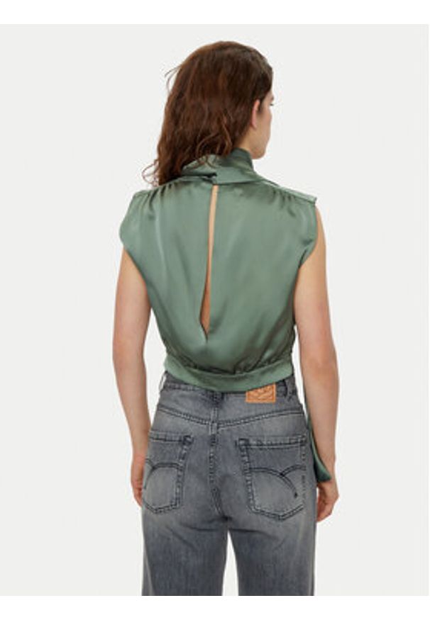 Hugo - HUGO Top Canile-1 50530475 Zielony Regular Fit. Kolor: zielony. Materiał: syntetyk