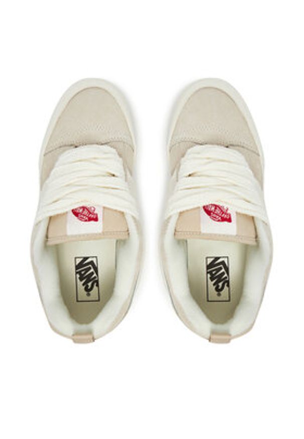 Vans Tenisówki Knu Skool VN000D750CK1 Beżowy. Kolor: beżowy. Materiał: skóra