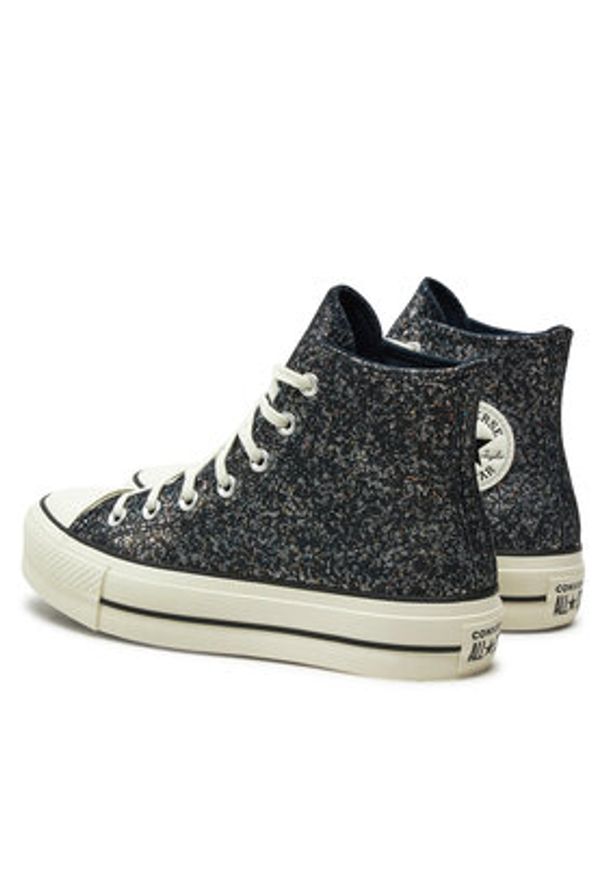 Converse Trampki Chuck Taylor All Star Lift Platform Glitter A09551C 401 Czarny. Kolor: czarny. Materiał: materiał. Obcas: na platformie