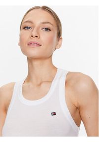 TOMMY HILFIGER - Tommy Hilfiger Top ThxSm WW0WW38987 Biały Slim Fit. Kolor: biały #3