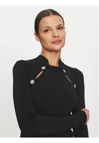 Marciano Guess Sukienka dzianinowa Chiara 4YGK73 5817Z Czarny Slim Fit. Kolor: czarny. Materiał: wiskoza