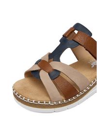 Rieker Klapki CEO-V1291-90 Brązowy jasny. Kolor: brązowy. Materiał: skóra #5