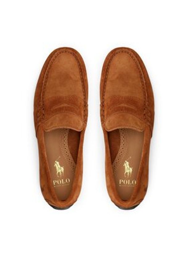 Polo Ralph Lauren Mokasyny Reynold 803893741003 Brązowy. Kolor: brązowy. Materiał: skóra, zamsz
