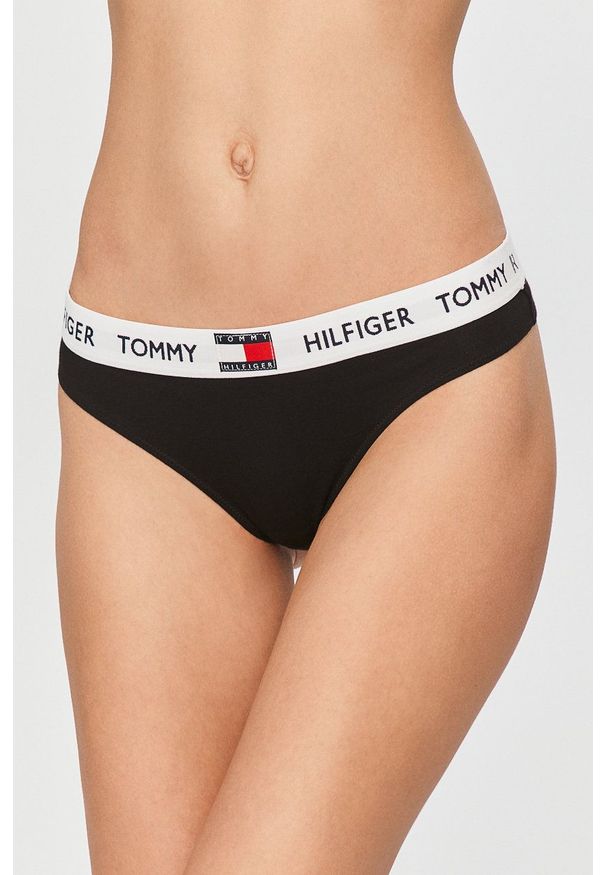 TOMMY HILFIGER - Tommy Hilfiger - Stringi UW0UW02198. Kolor: czarny
